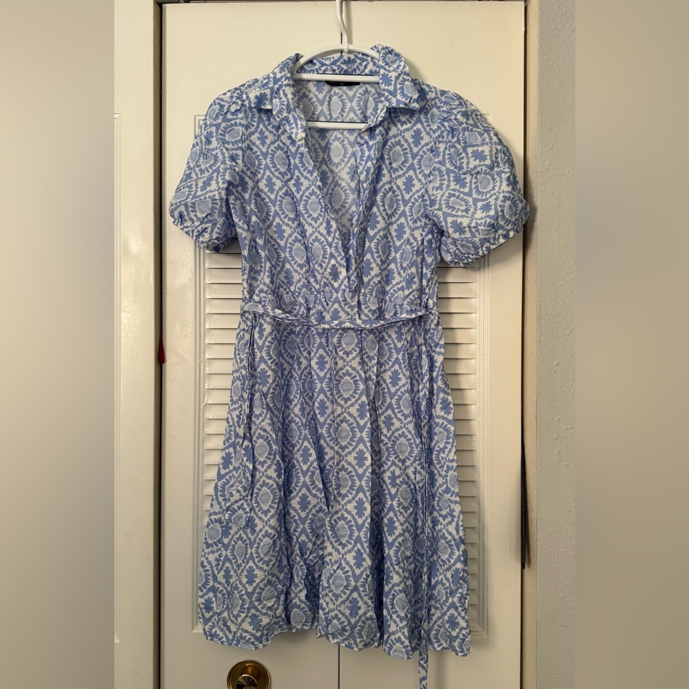 Blue Patterned Women's Dress